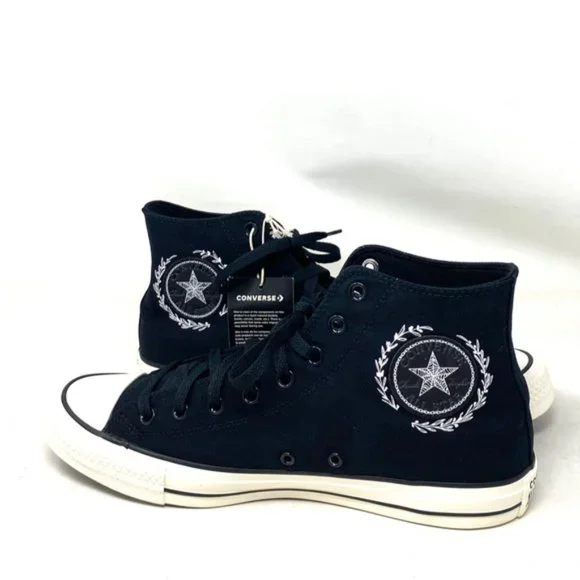 Converse Chuck Taylor Sneakers Hi Casual Black Shoes For Men Custom 152620C-BKW - Picture 11 of 12